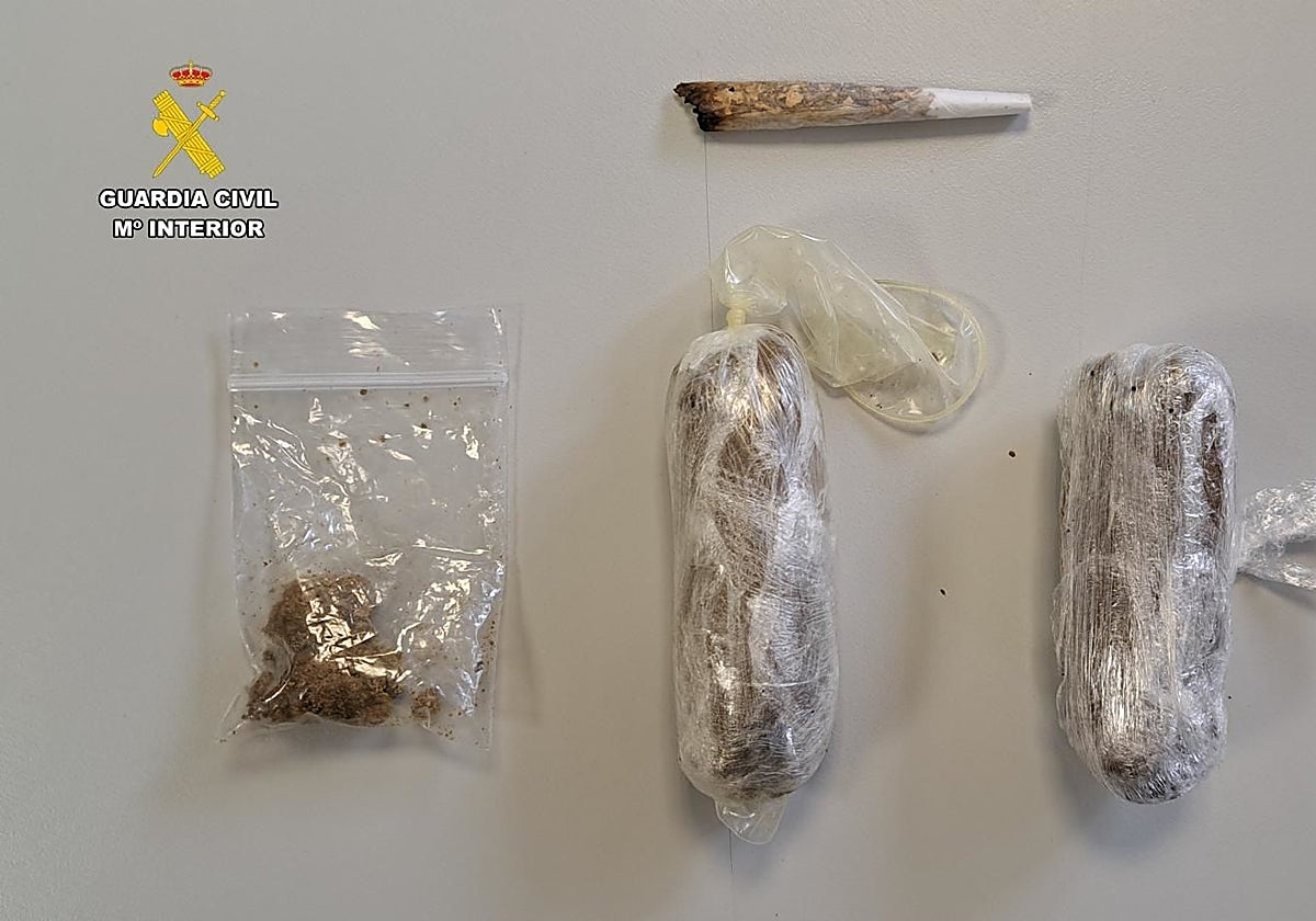 Imagen de las sustancias estupefacientes aprehendidas
