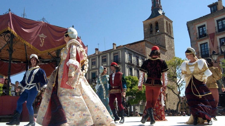 Segovia, engalanada, durante la celebración de la proclamación, en una pasada edición