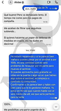 Imagen - Alvise Pérez al empresario que le pagó: «En cash es irrastreable, sí»