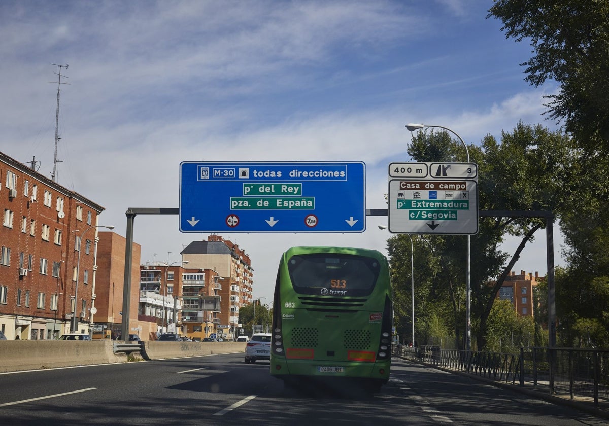 La A-5 a la altura de Aluche