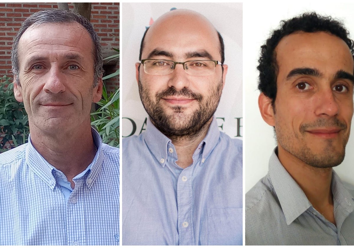 Los tres investigadores responsables de la herramienta de inteligencia artificial: Félix López, David Blanco e Iván Pastor