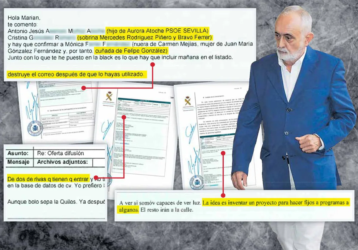 La Guardia Civil recoge en un informe mensajes intercambiados entre mandos de RR.HH. en la Faffe que revelan cómo se enchufaba a familiares de cargos del PSOE