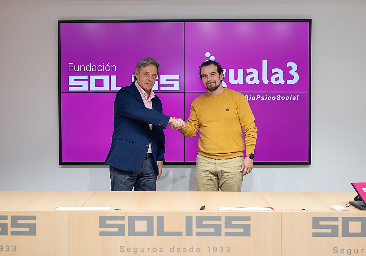 Cásar Duro y Daniel Sánchez en la firma del acuerdo