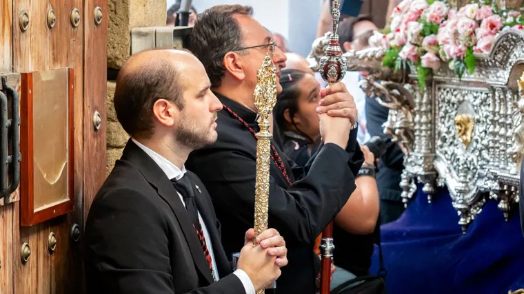 Rafael Francisco Moreno, durante la procesión extraordinaria de septiembre de 2023