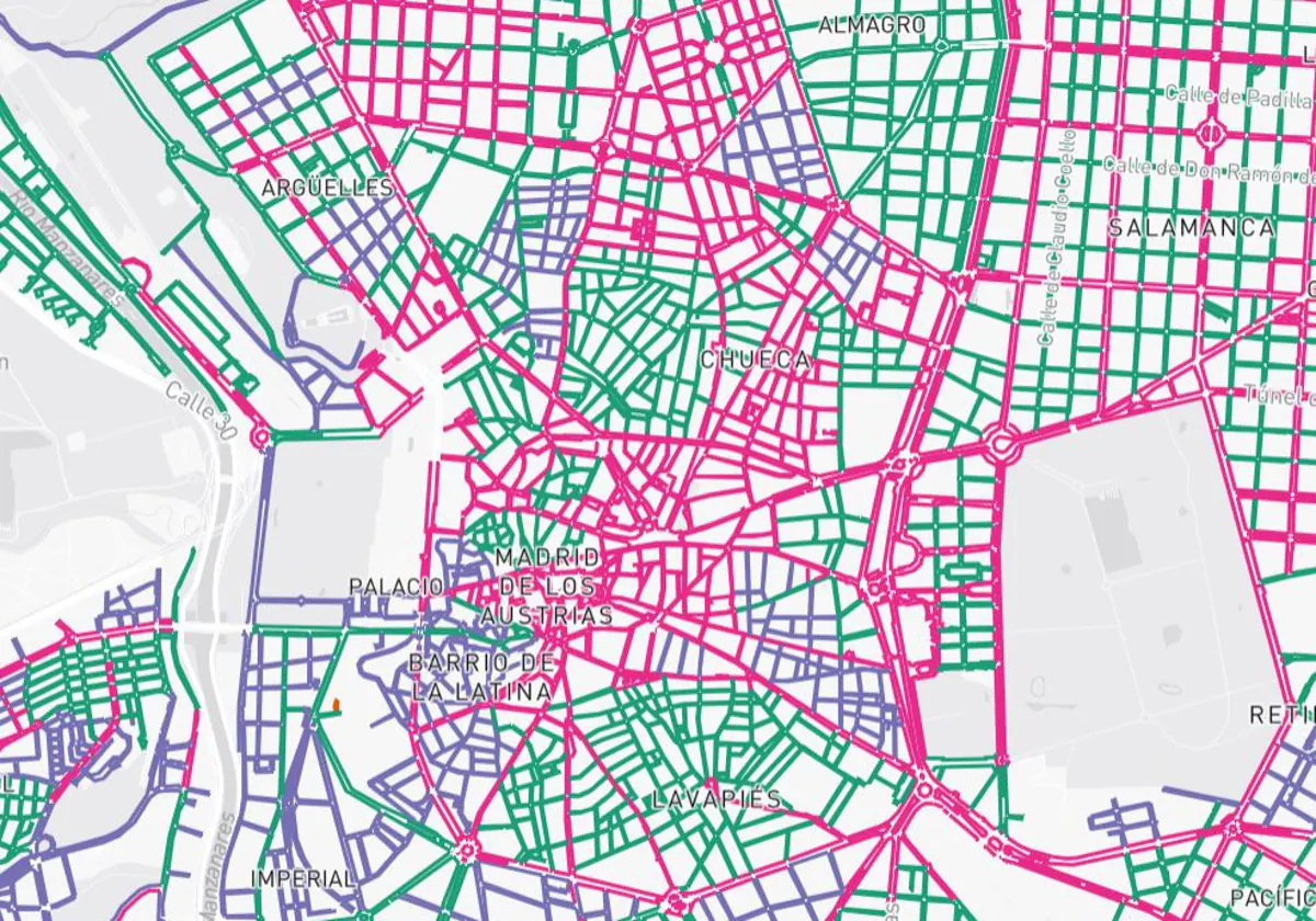 Mapa de la limpieza en Madrid, calle a calle