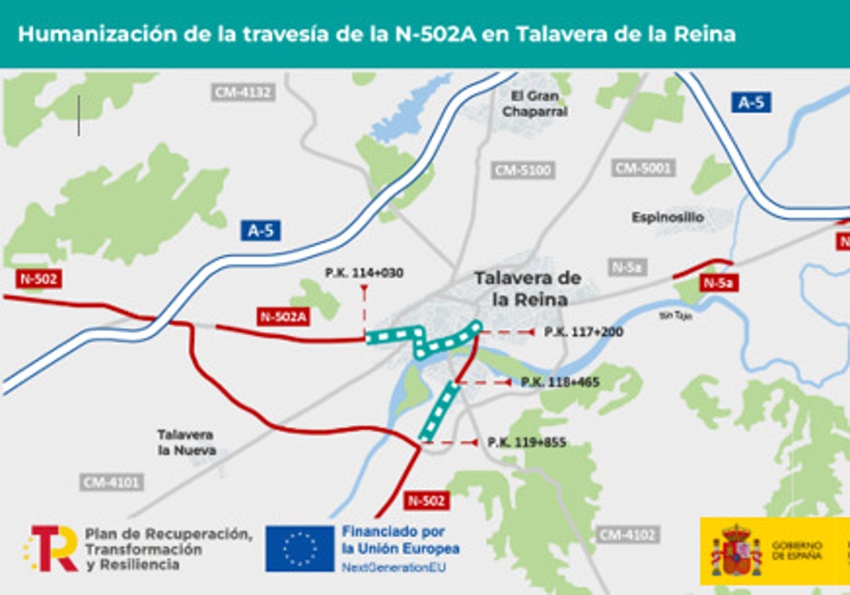 En verde, las zonas de actuación