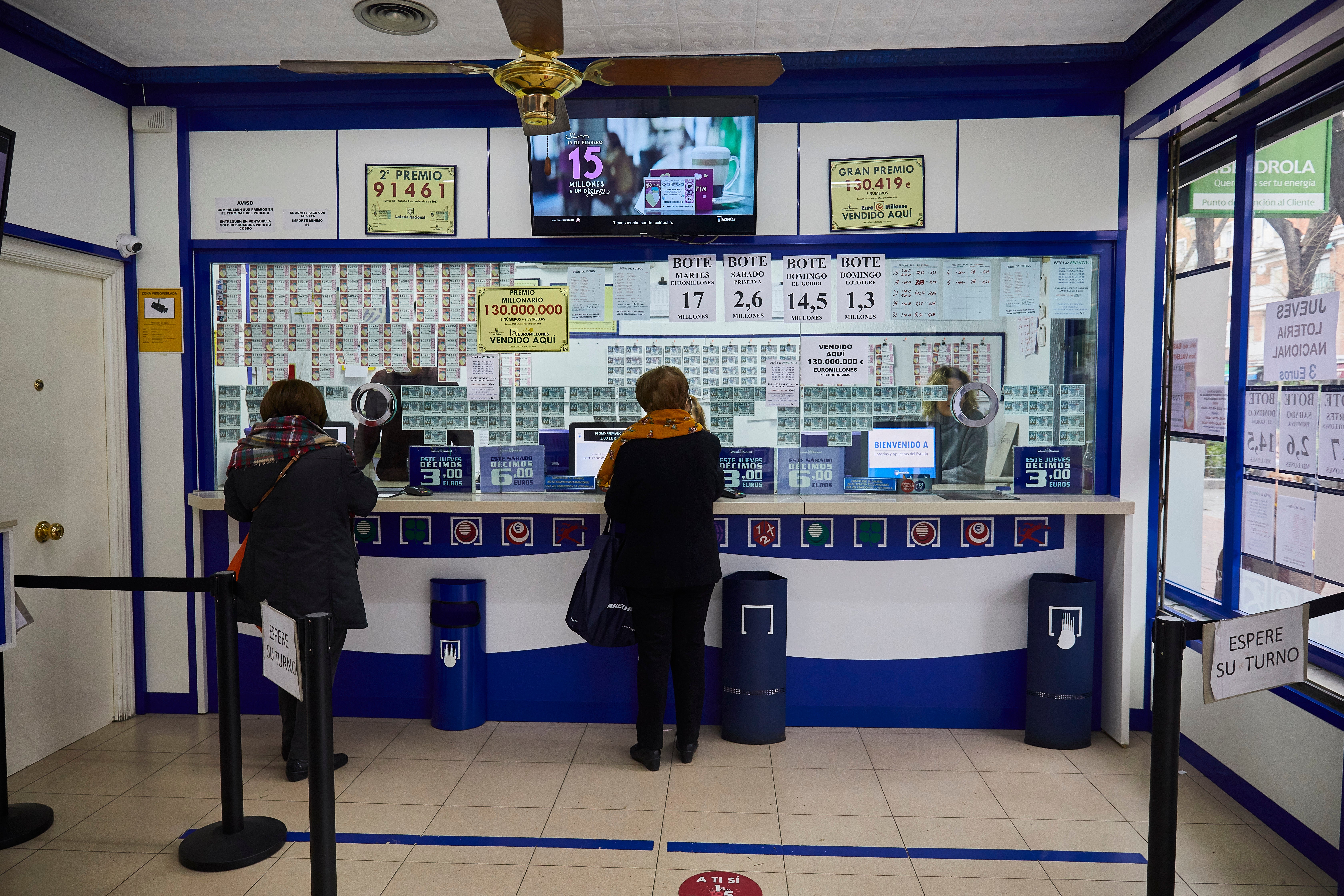 Fotografía de archivo de una administración de Loterías y Apuestas del Estado