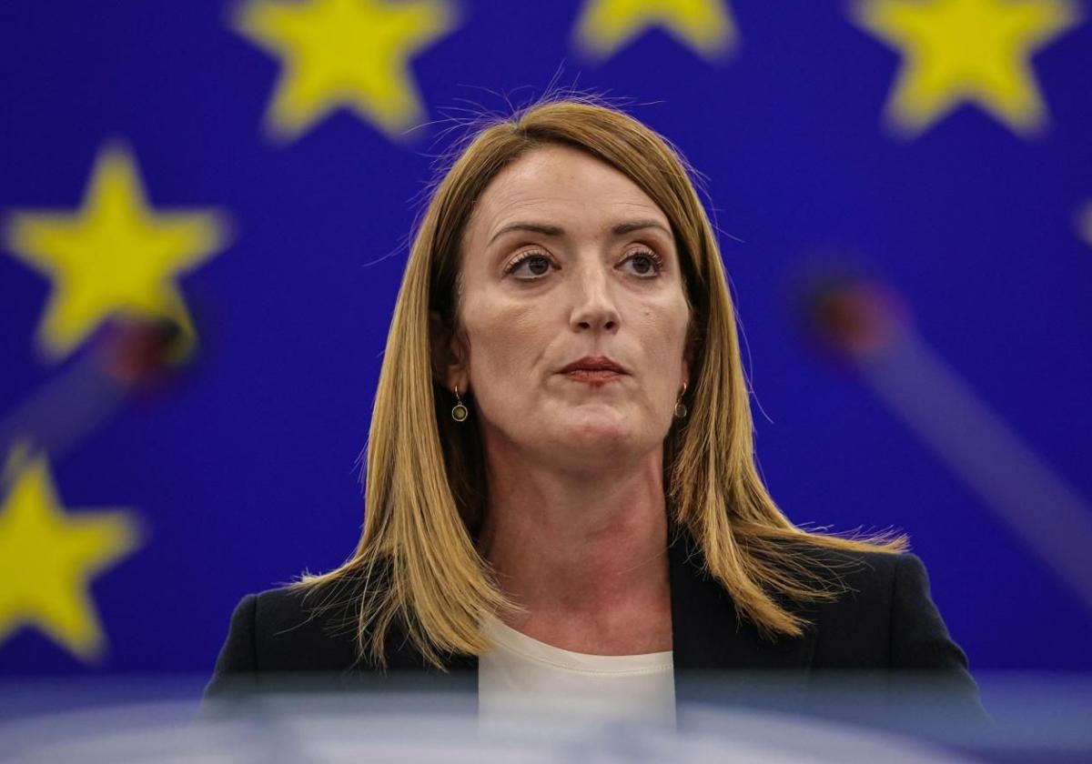 La presidenta del Parlamento Europeo, Roberta Metsola