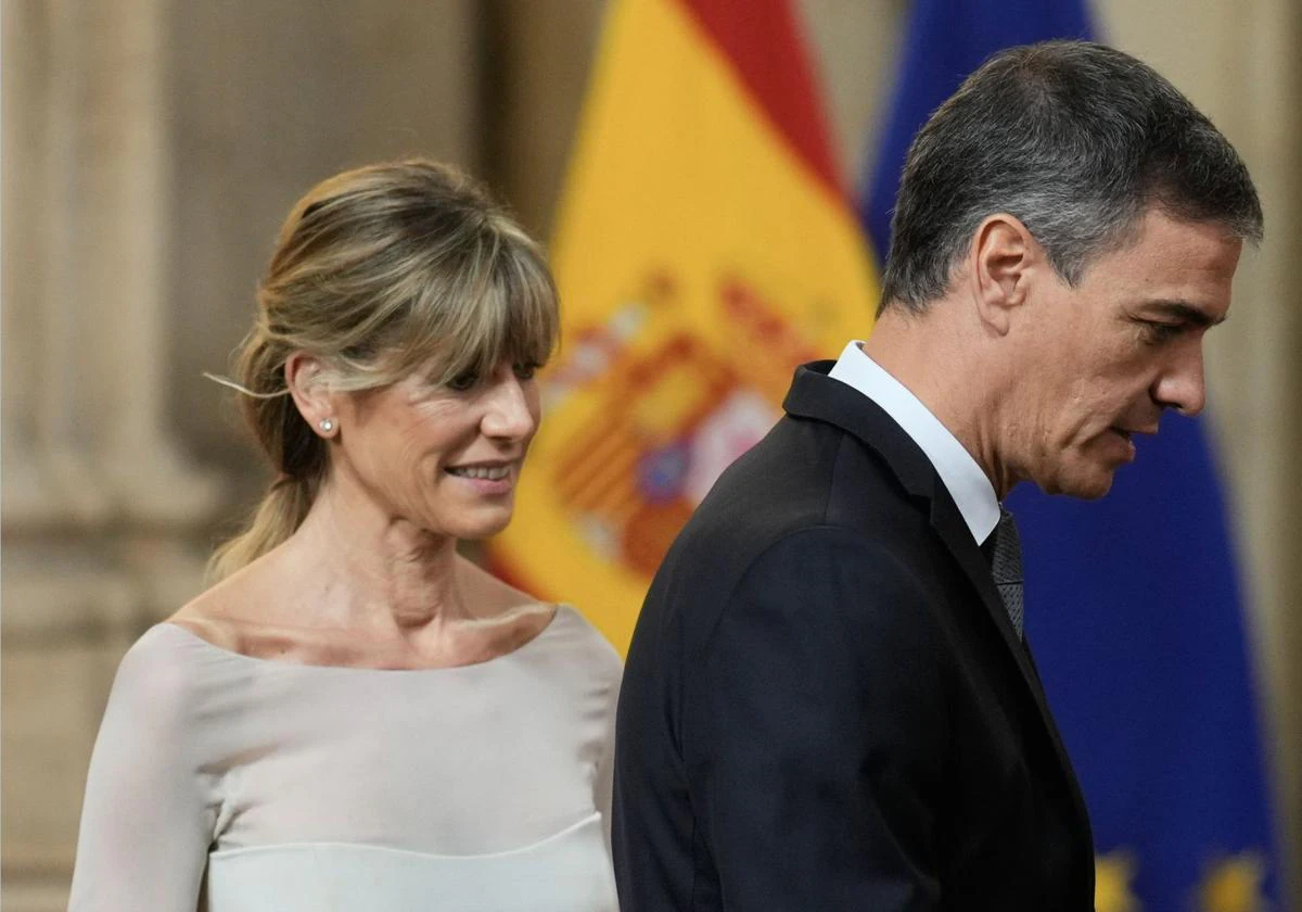 Begoña Gómez y Pedro Sánchez, en un acto institucional