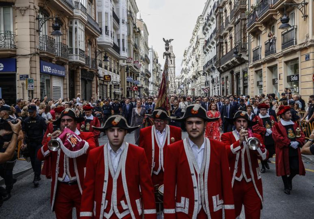 Imagen de archivo de la procesión cívica del 9 d'Octubre en Valencia