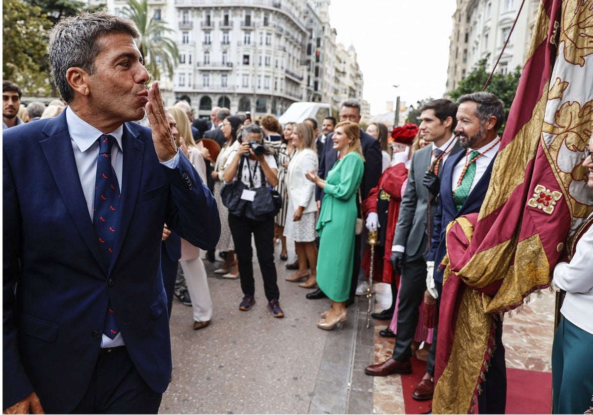 Imagen del presidente de la Generalitat, Carlos Mazón, tomada este miércoles en Valencia