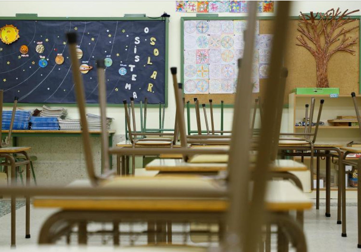 Imagen de archivo de un aula en un centro educativo de la Comunidad Valenciana