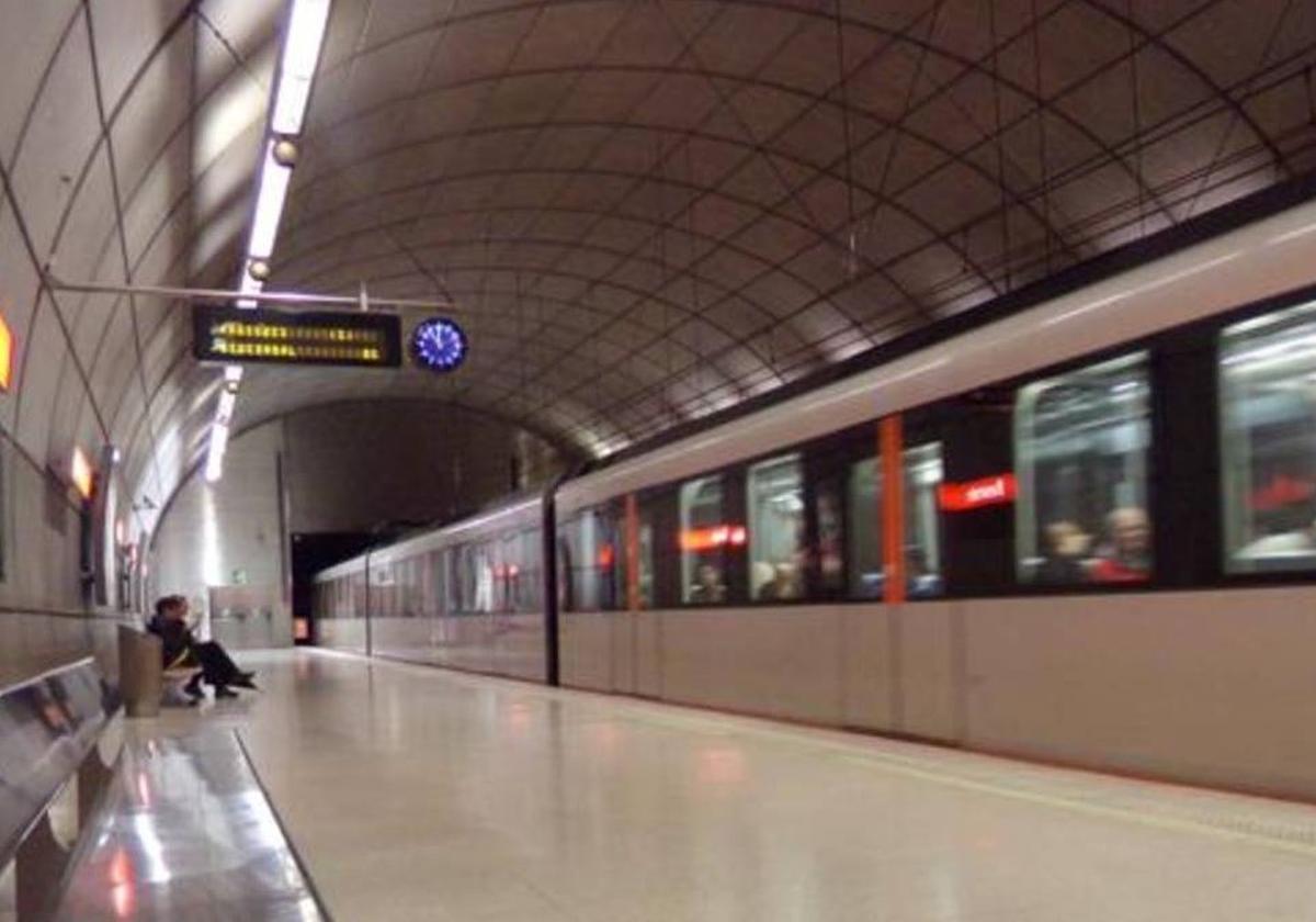 El metro de Bilbao, en foto de archivo