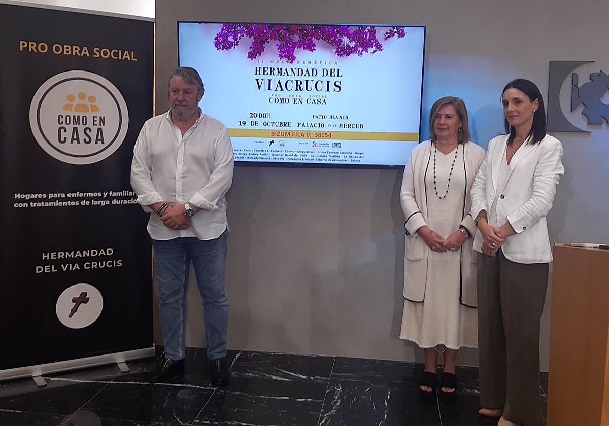 Rafael Pérez, Rosa María Quero y Marta Siles, durante la presentación de este lunes en la Diputación