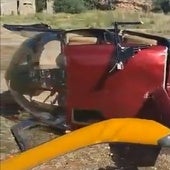 Un helicóptero se estrella en Castellón y el piloto resulta ileso milagrosamente