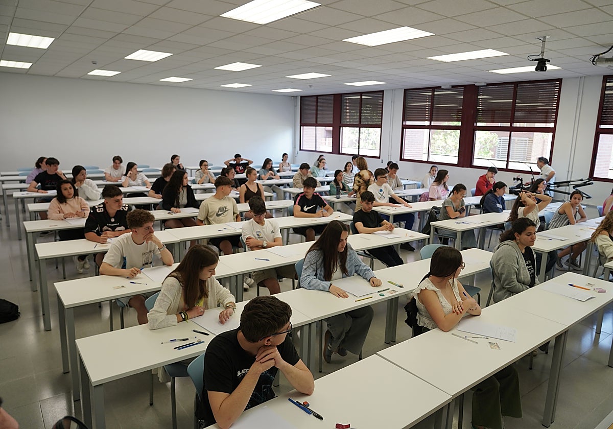 Pruebas de la EBAU en el distrito de la Universidad de Valladolid el pasado junio.