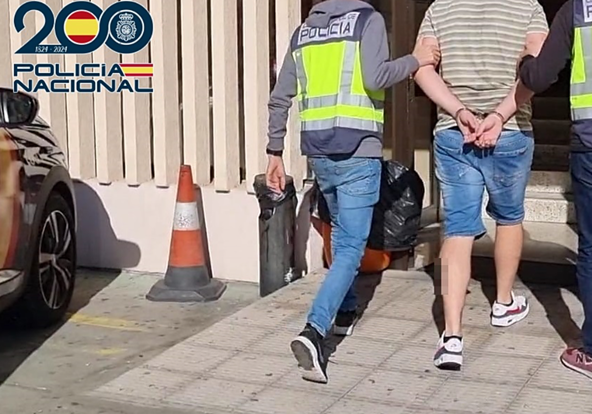 Detención de un fugitivo cn foto de archivo