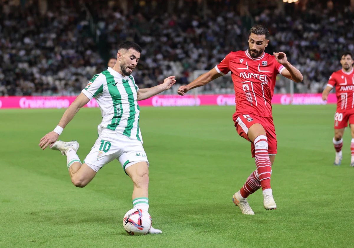 Jacobo en un lance del partido ante el FC Cartagena de sete viernes 18 de octubre