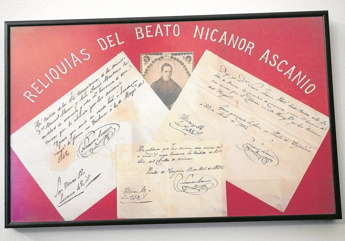 Documentos vinculados a las reliquias del beato