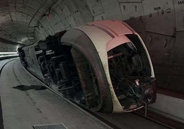 El vuelco de un tren sin pasajeros y la amenaza de una persona de invadir las vías en Atocha llevan el caos a la red ferroviaria