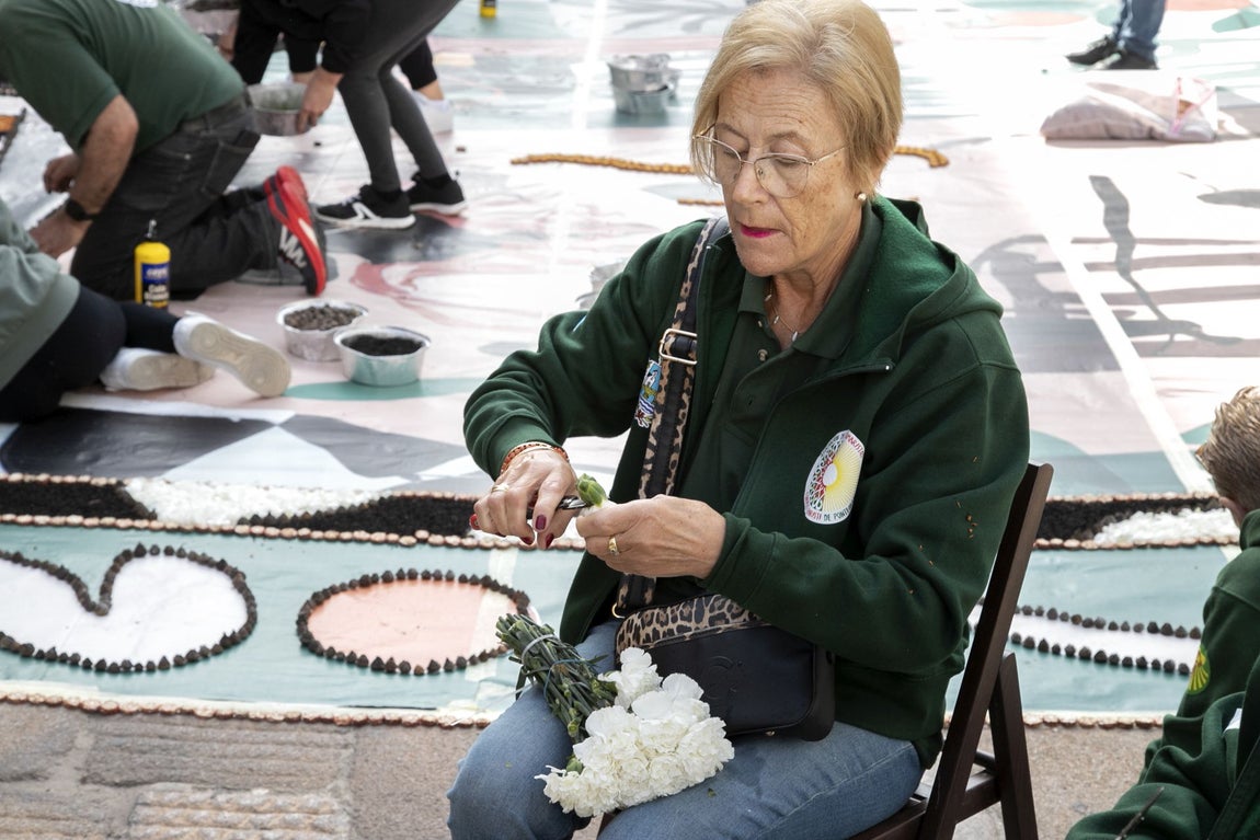 La majestuosa alfombra de flores dedicada a Julio Romero de Torres en Flora, en imágenes