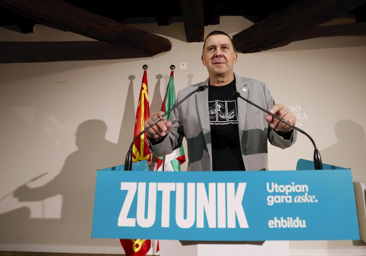 Otegi el viernes pasado en la presentación de la ponencia política de BIldu