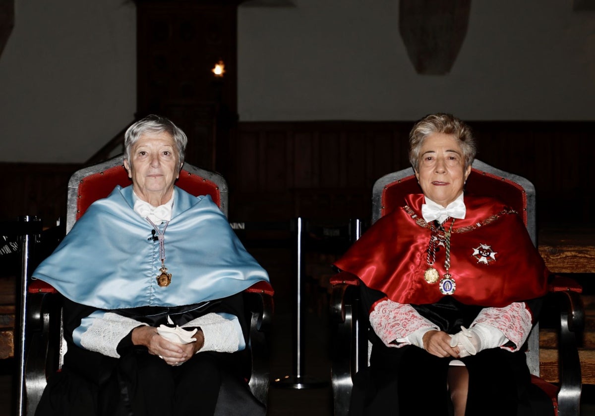 Las nuevas doctoras 'honoris causa' de la Universidad de Salamanca, Araceli Mangas y Eulalia Pérez.