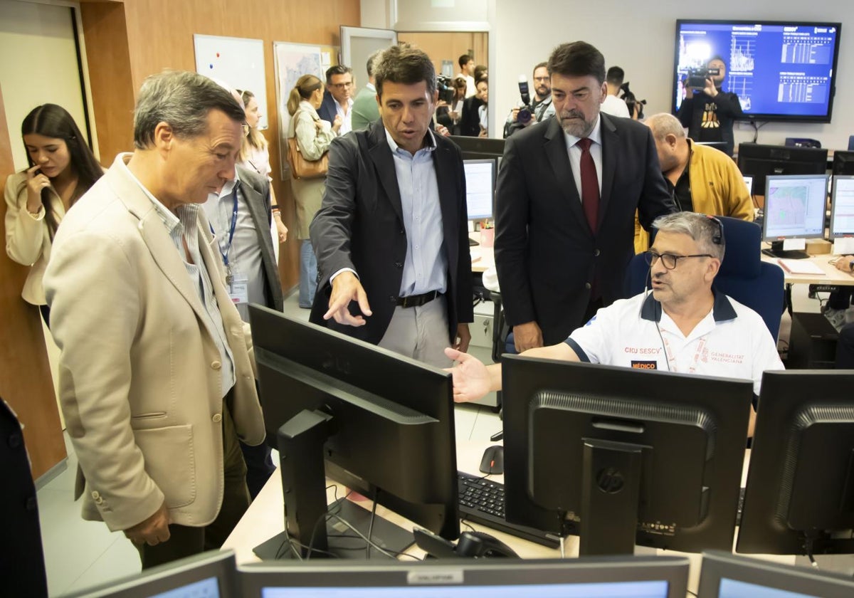 Imagen del presidente de la Generalitat, Carlos Mazón, en la reapertura del CICU en Alicante