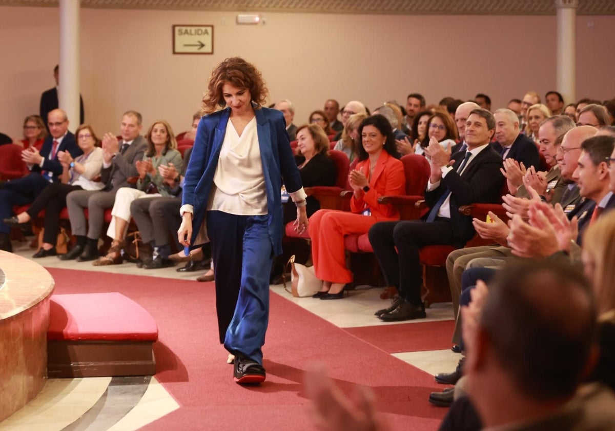 María Jesús Montero durante el acto celebrado en Sevilla