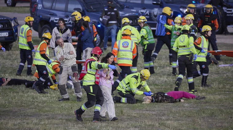 Simulacro de emergencias en la Base Aérea de Cuatro Vientos