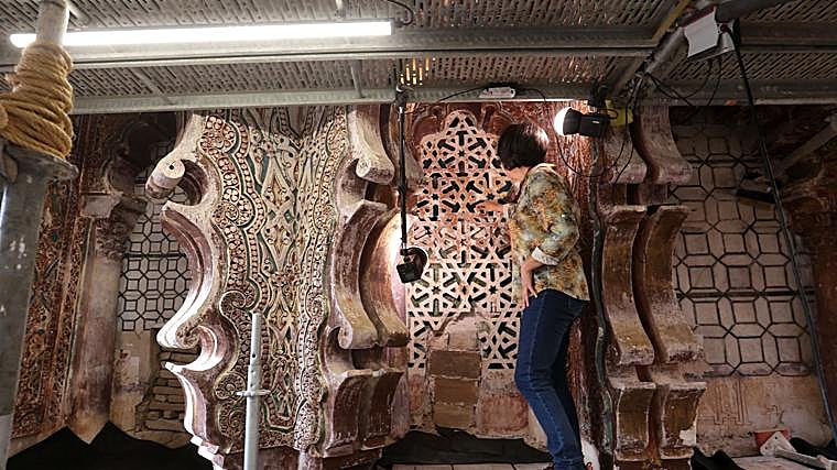 Celosía descubierta en la cúpula, que permanecía tapada