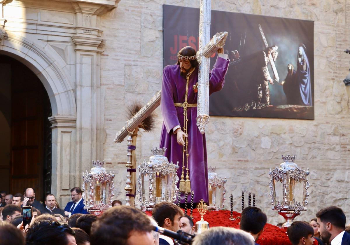 El Nazareno de Lucena, durante la celebración