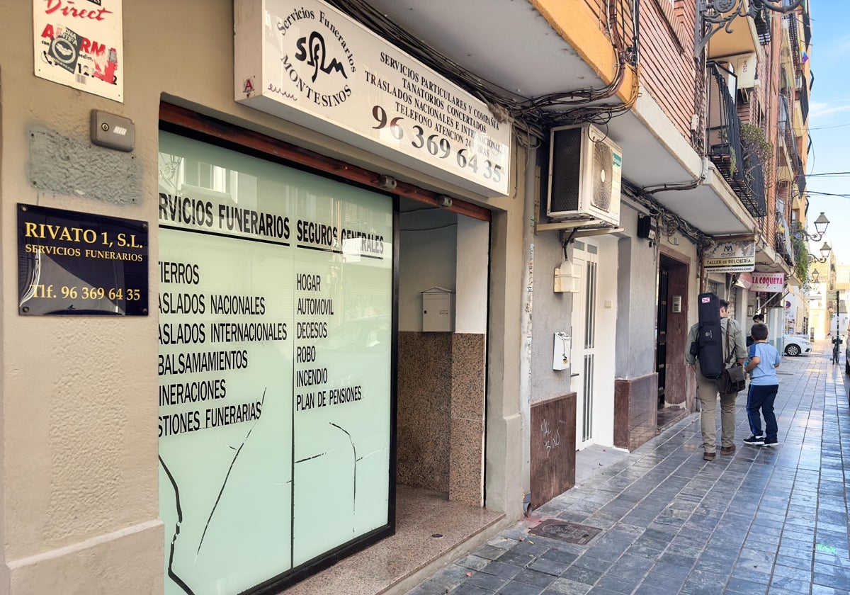 Exterior de la empresa investigada en el barrio valenciano de Benimaclet