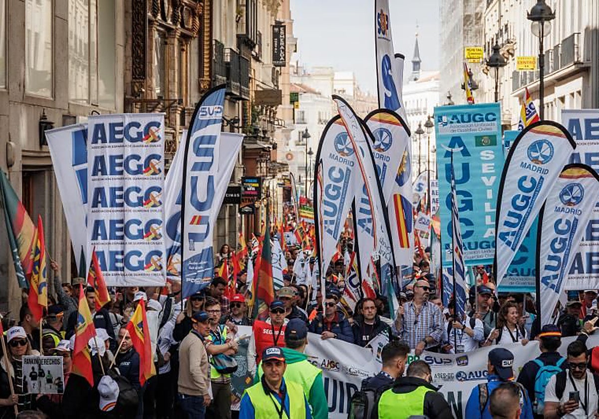 Manifestación de las Fuerzas de Seguridad en marzo pasado