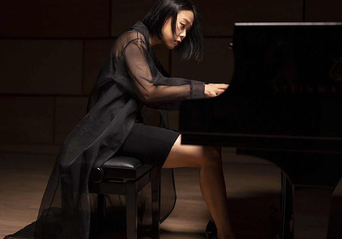 La pianista surcoreana durante un concierto