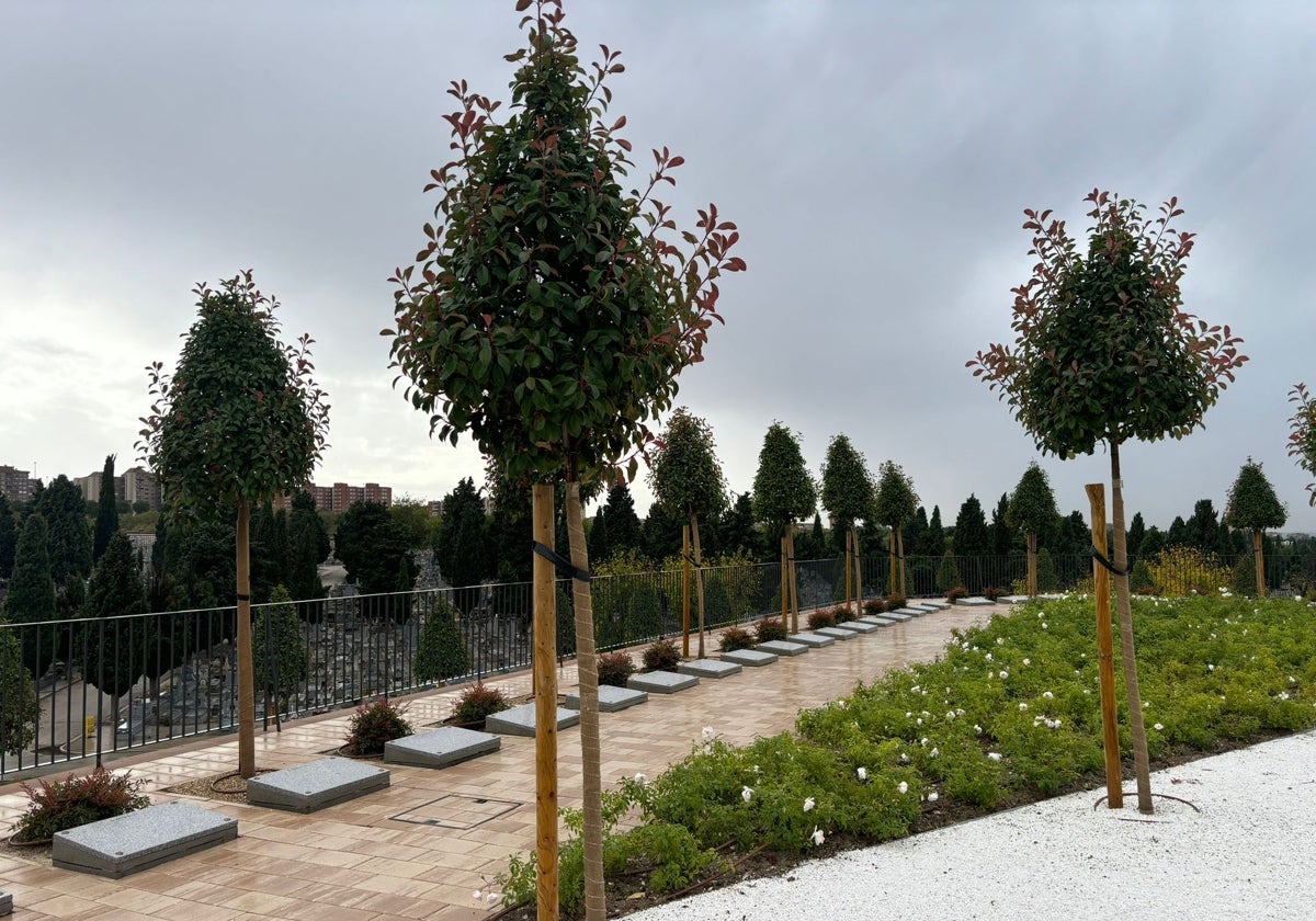 Vista general del nuevo espacio para nonatos en el cementerio de la Almudena