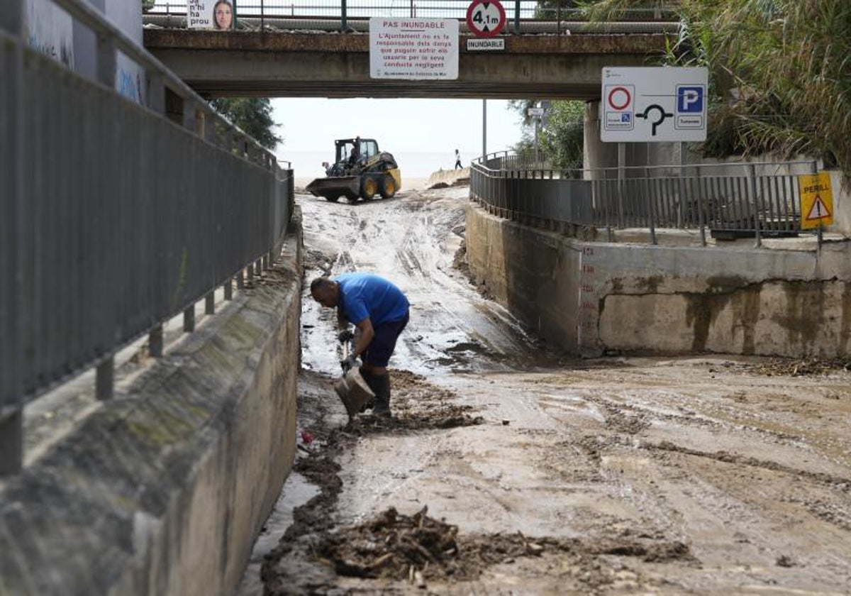 Afectaciones de un temporal en Vilsar de Mar, en agosto de 2023