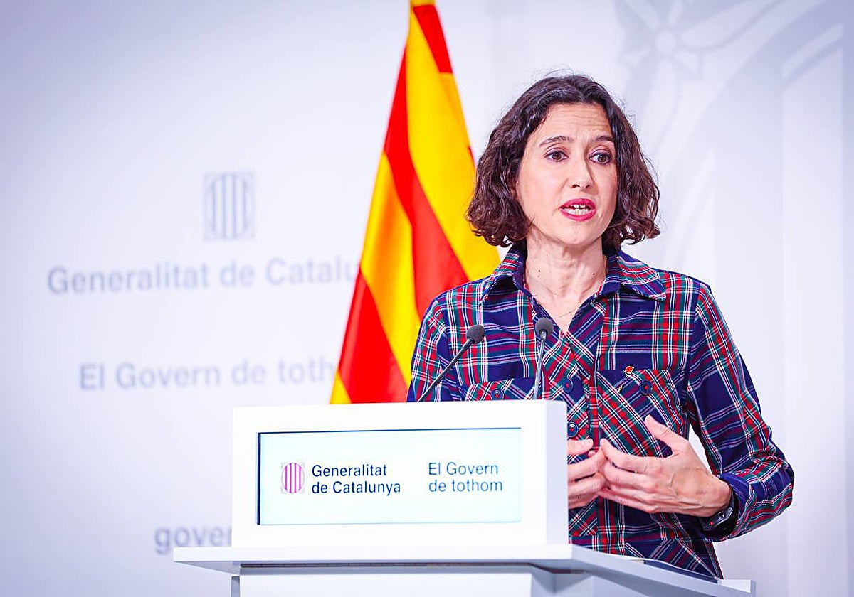 La consejera de Interior, Núria Parlon, durante su comparecencia sobre la DANA, este miércoles