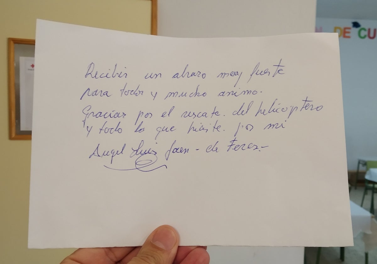 La carta de agradecimiento