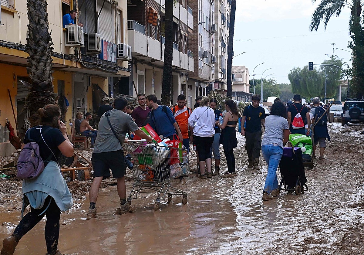 Imagen de la localidad valenciana de Paiporta, zona cero de la dana