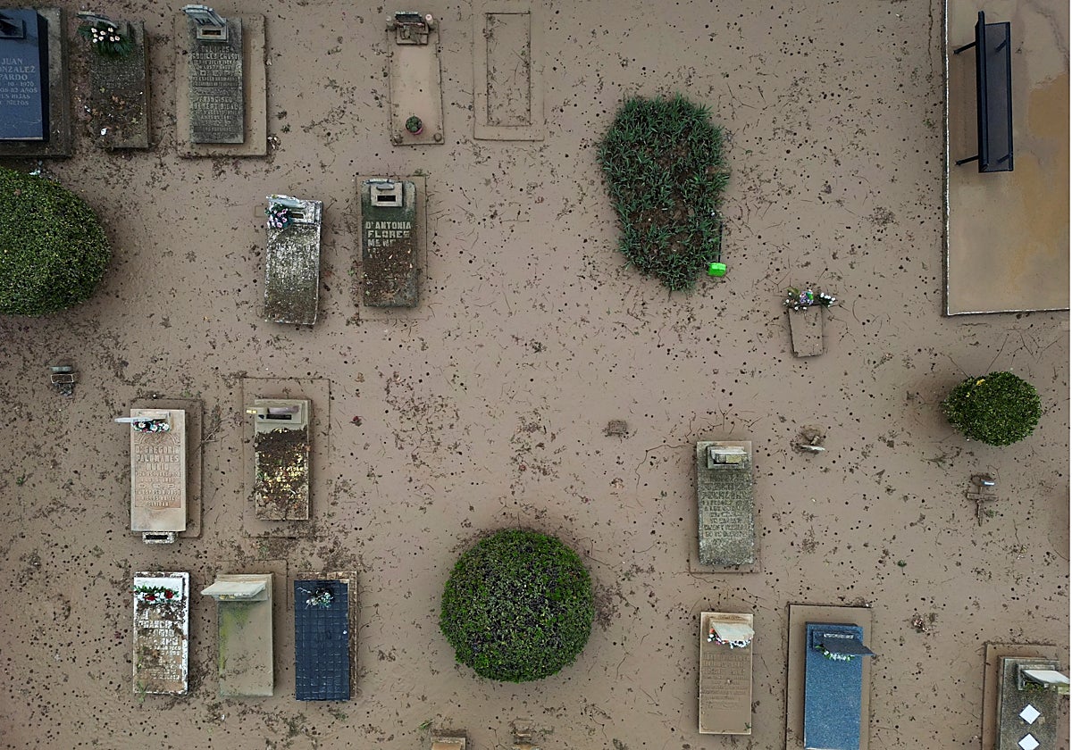 Vista aérea de los daños provocados por la DANA en Valencia