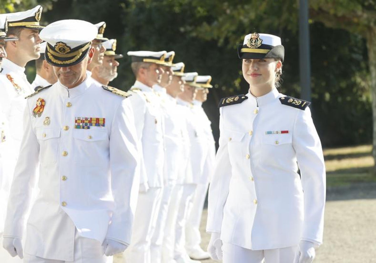 La Princesa Leonor, en su incorporación a la Escuela Naval de Marín