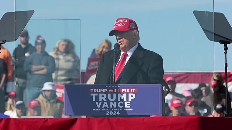 Donald Trump celebra un mitin de campaña en Lititz, Pensilvania