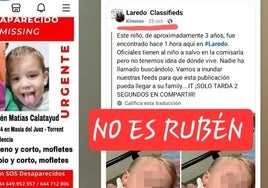 Alertan de un bulo sobre el hallazgo de uno de los niños desaparecidos por la DANA en Valencia: «No es Rubén»