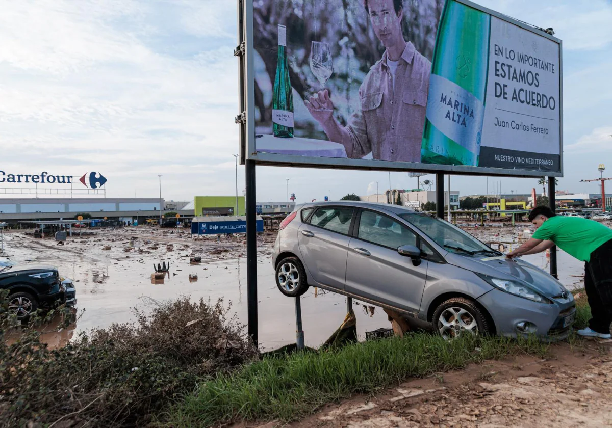 Efectos de la DANA en Alfafar (Valencia), en una imagen captada este martes