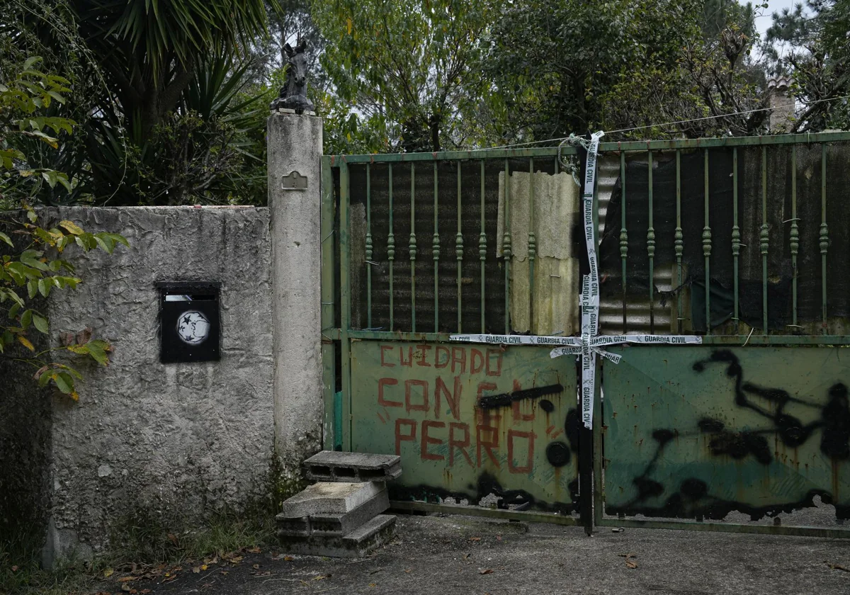 Exterior de la vivienda en la que se produjeron los hechos, en Belesar, Baiona