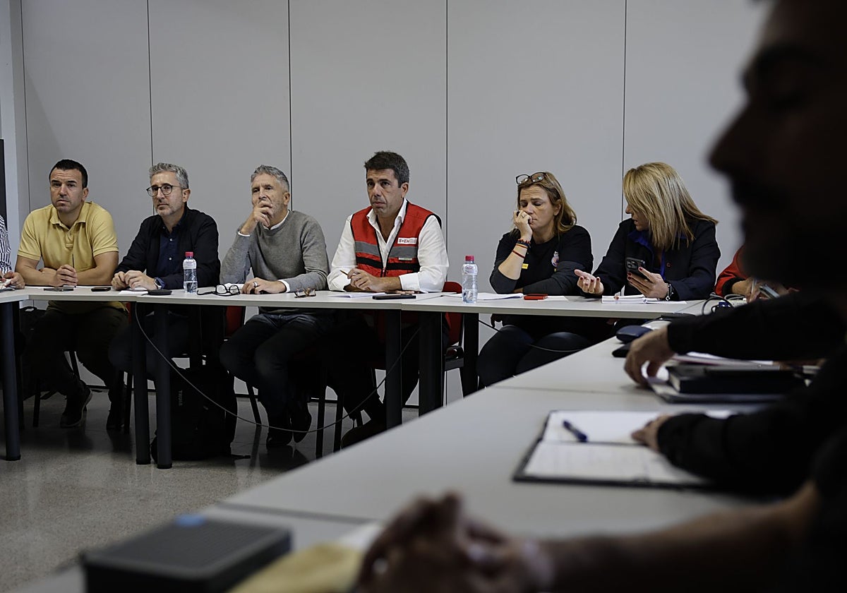 Imagen de una reunión del Centro de Coordinación Operativo Integrado (CECOPI), el pasado 1 de noviembre, por la DANA en Valencia