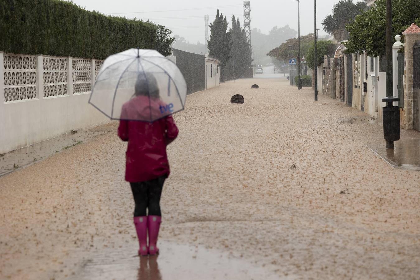 Efectos por las fuertes lluvias en Málaga al paso de una nueva DANA