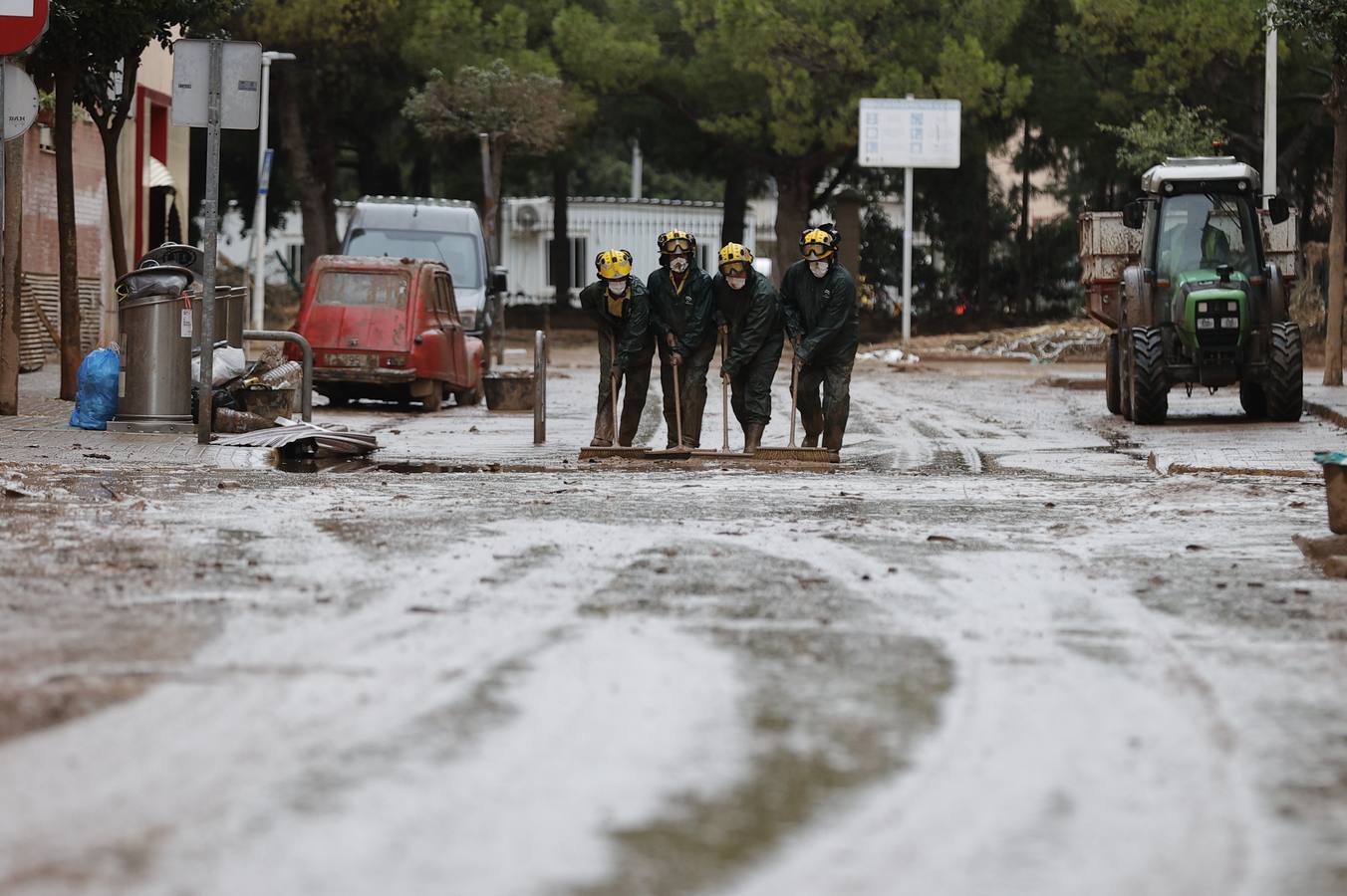 Efectos por las fuertes lluvias en Málaga al paso de una nueva DANA