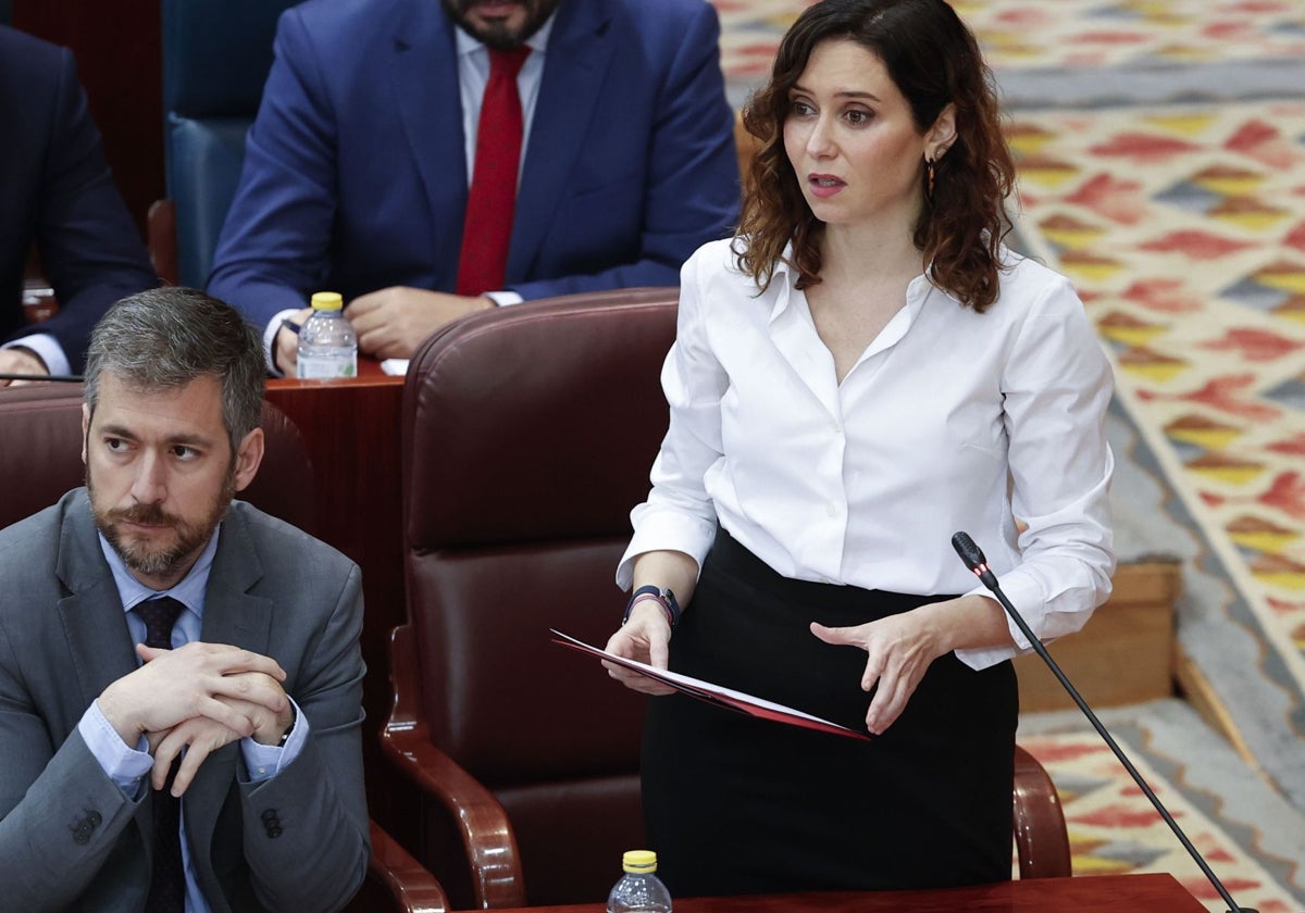 Díaz Ayuso, en la Asamblea madrileña